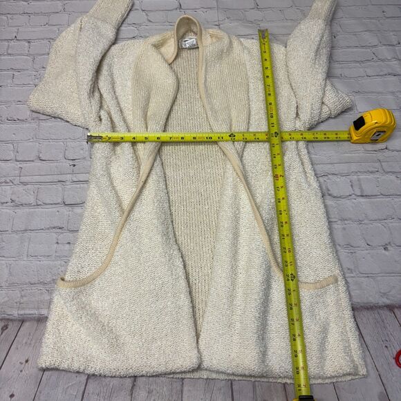 Vintage Sideffects Open Front Cardigan Sweater Size Medium Acrylic C064 -17 - Picture 2 of 14